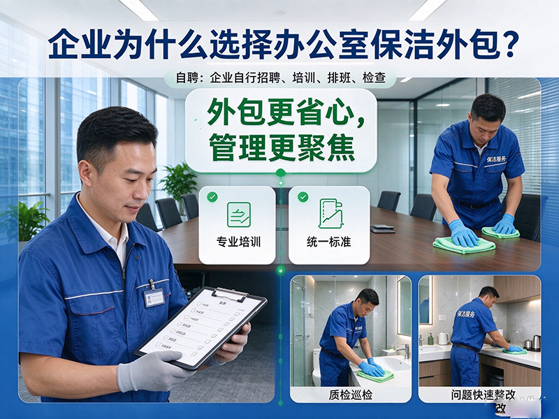 企业为什么选择办公室保洁外包？对比自聘保洁优势